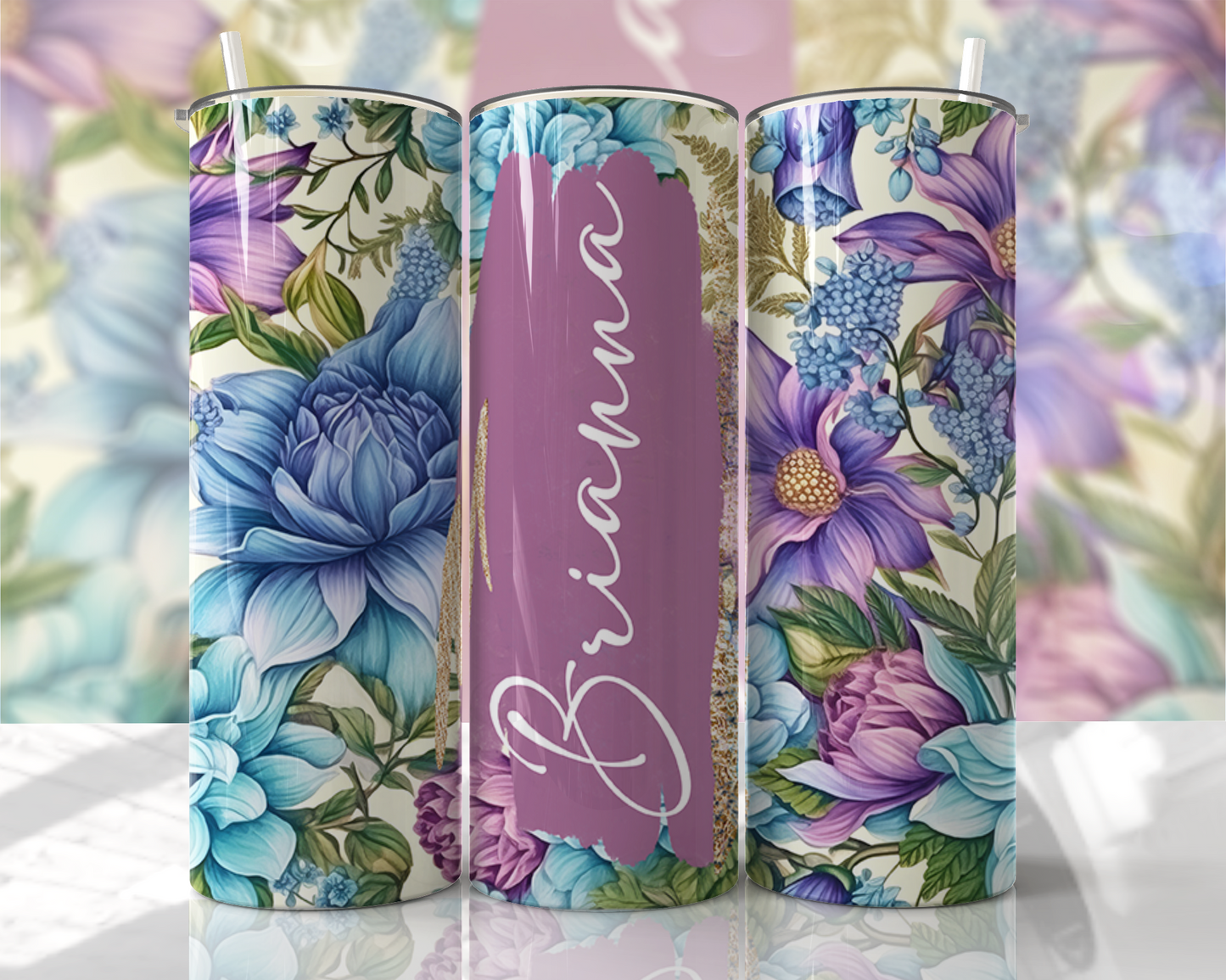 Watercolor Tumbler - 20oz Blue