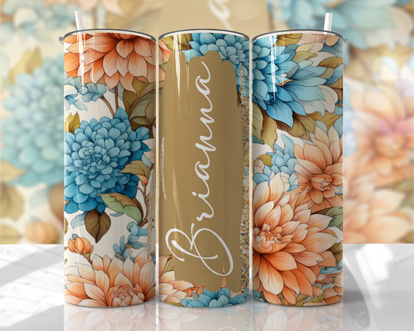 Watercolor Tumbler - 20oz Natural