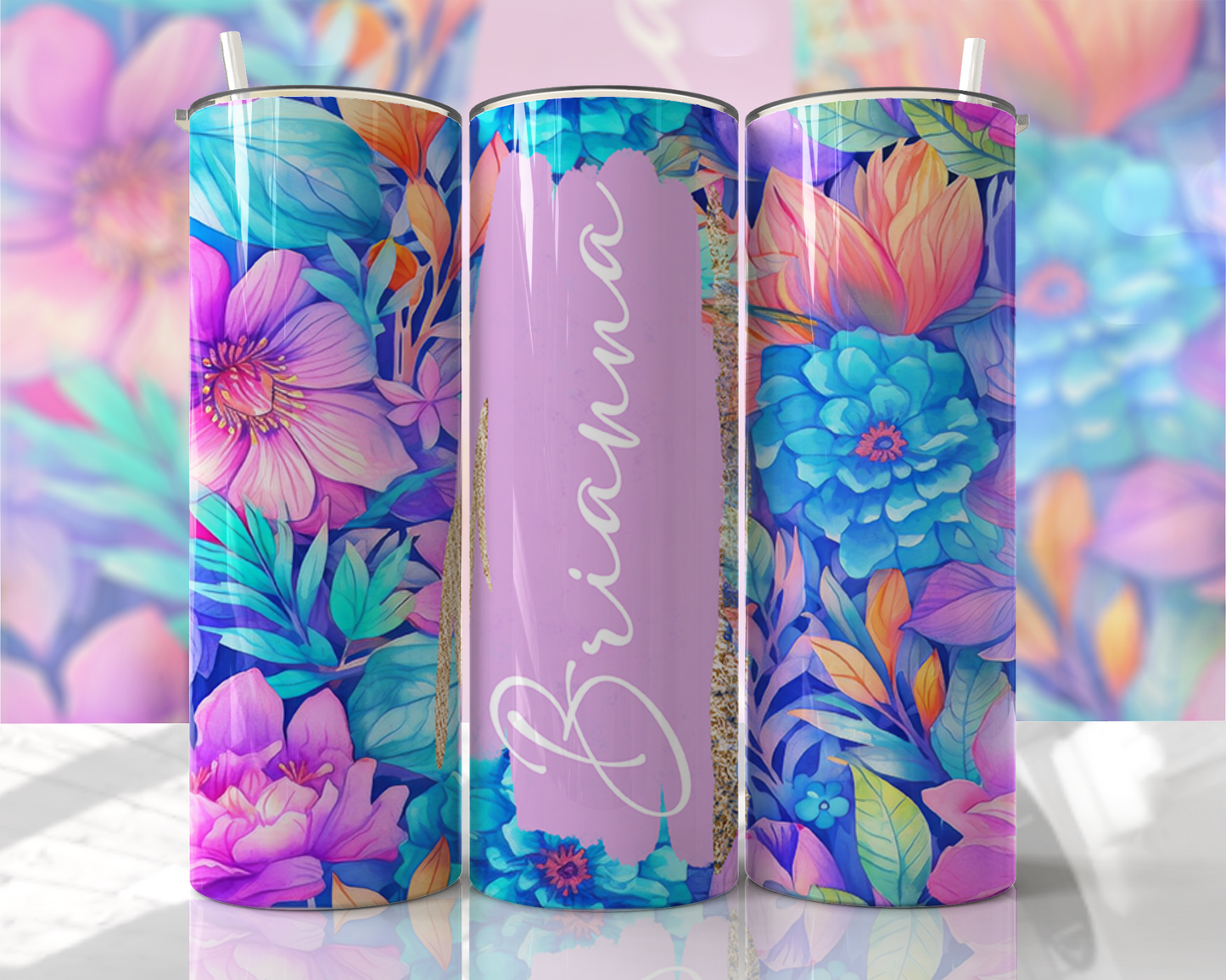 Watercolor Tumbler - 20oz Electric